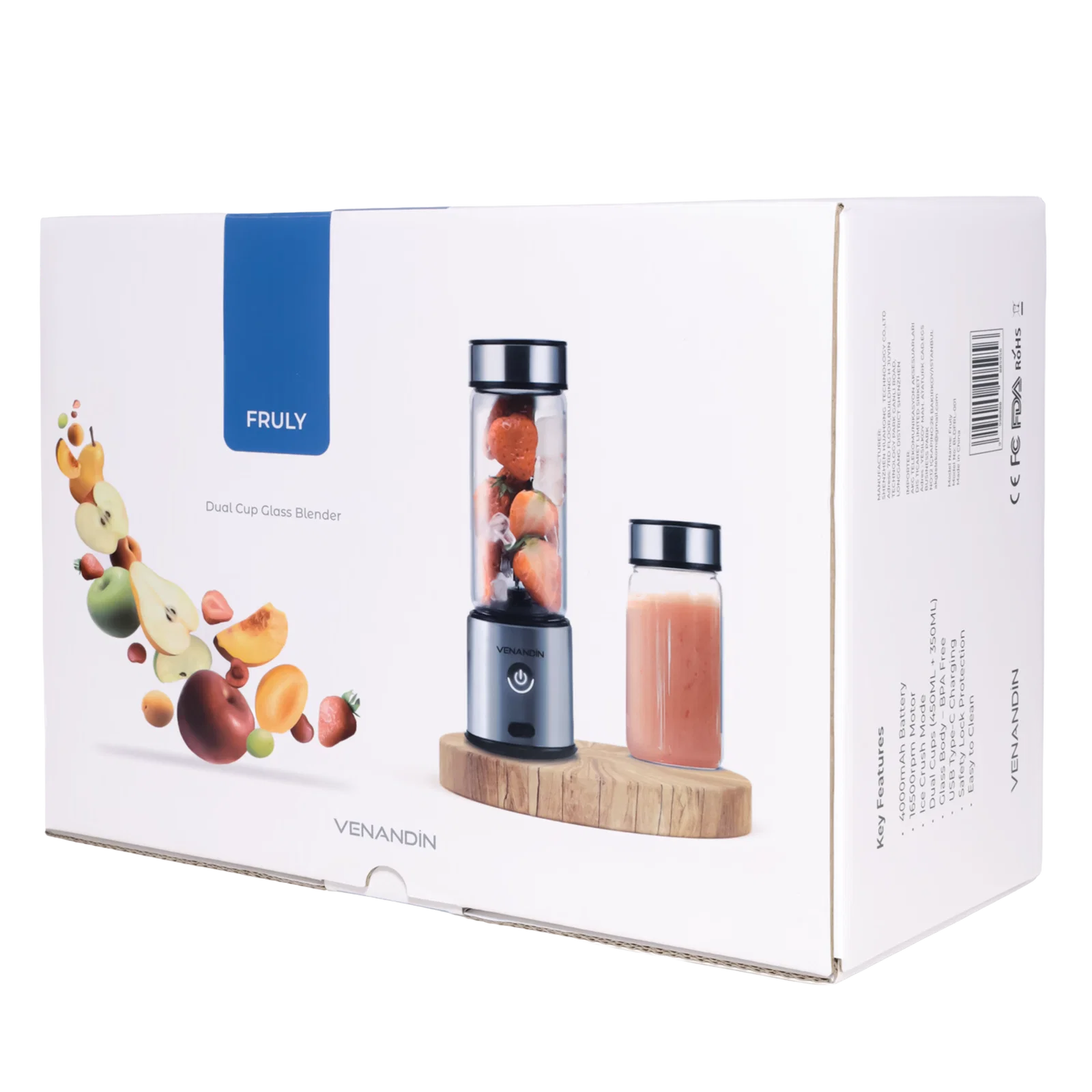 Venandin Fruly İki Hazneli Cam Blender - Görsel 3