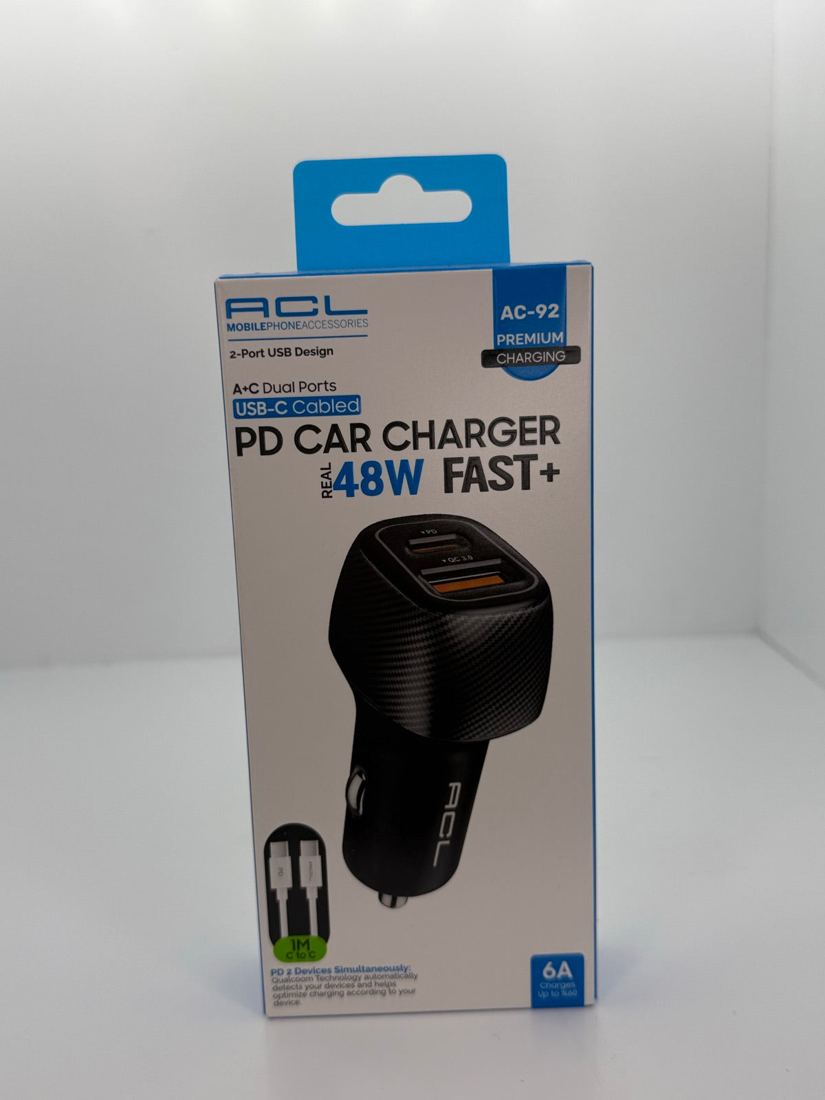 ACL AC-92 48W PD 30W + QC 3.0 Araç Şarj Seti