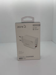 Zore Always-01 65W GaN USB-C + USB-A Şarj Adaptörü