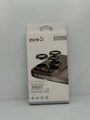 Zore CL-12 iPhone 17 Pro / Pro Max Premium Safir Kamera Lens Koruyucu - Titanyum Gümüş