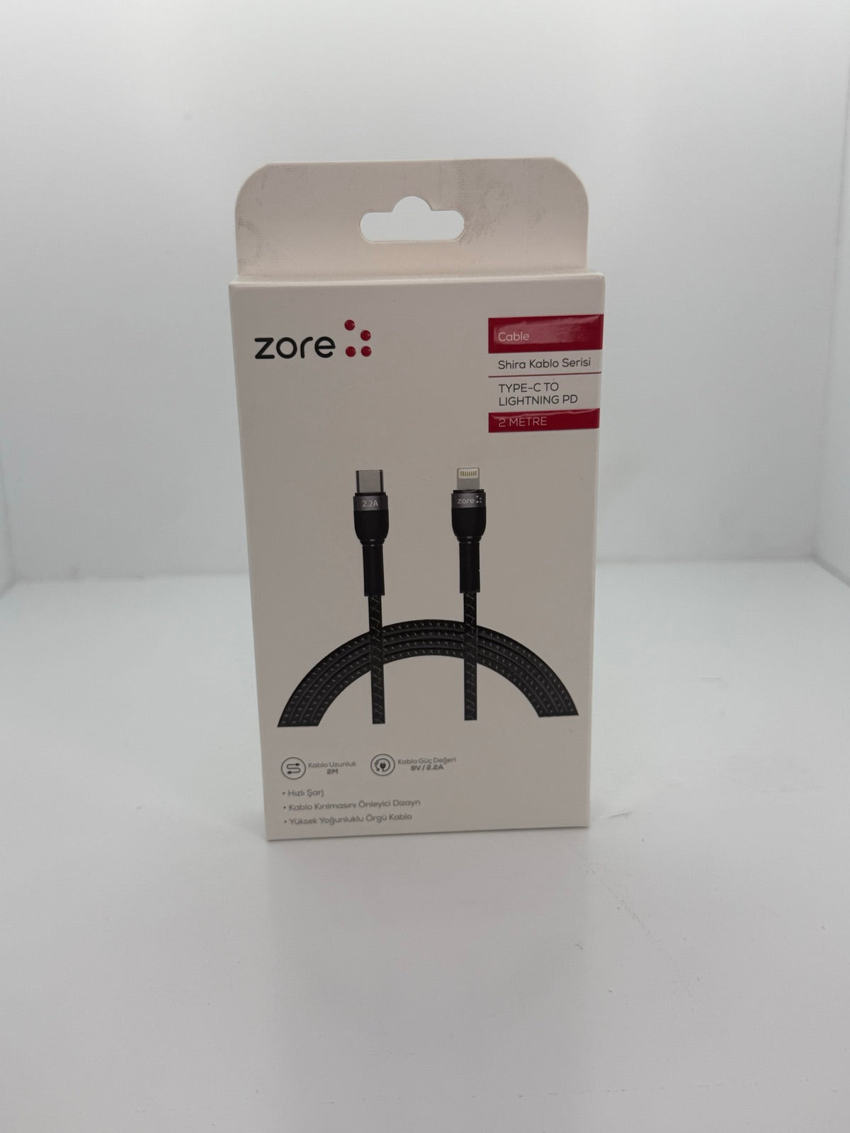 Zore Shira Type-C to Lightning PD Kablo 2 m