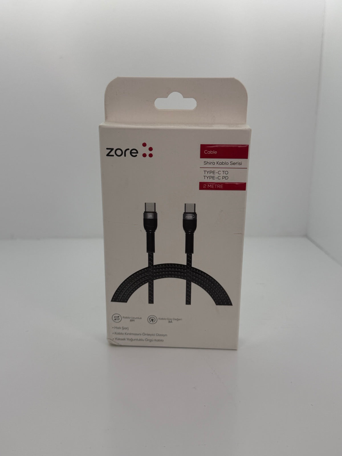 Zore Shira Type-C to Type-C PD Kablo 2 m