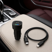 Fulltech FC17 48W USB-C + USB Araç Şarjı ve C-to-Lightning Kablo - Lifestyle kullanım görseli