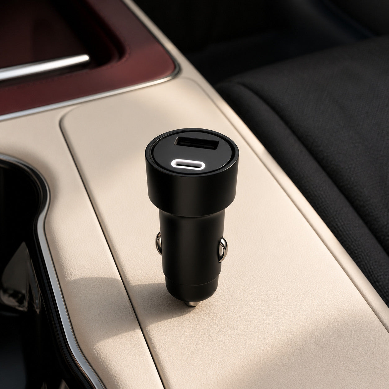 Fulltech FTC-03 48W USB-C + USB-A Araç Şarjı - Lifestyle kullanım görseli