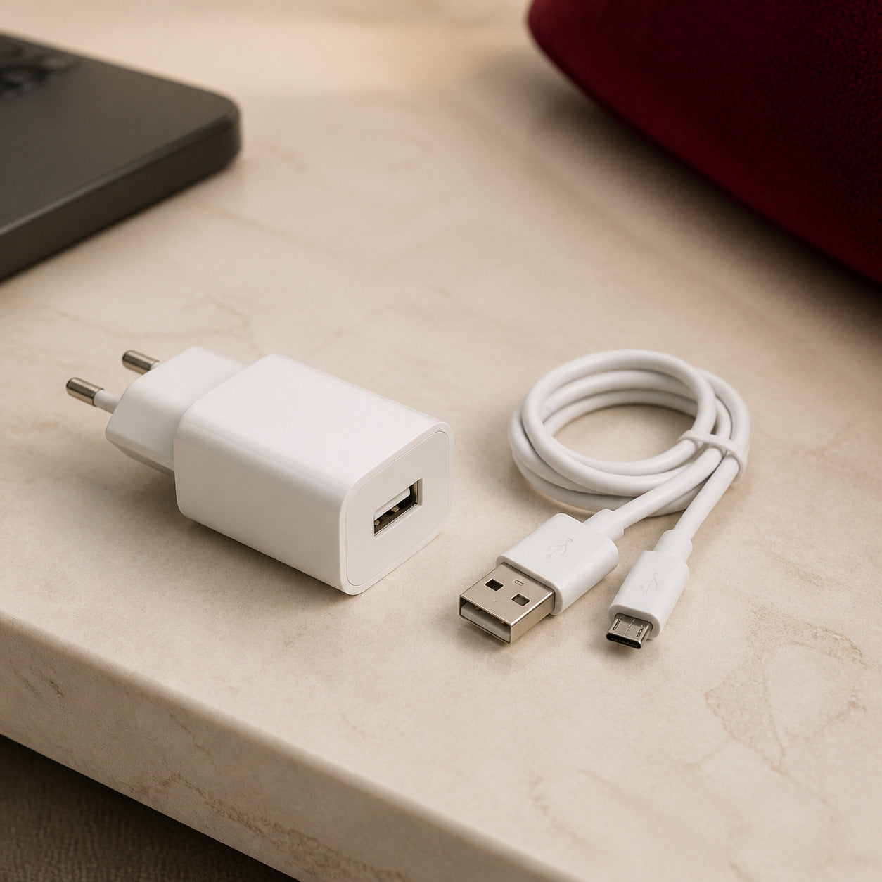 Zore Ofset Serisi ZCS-03 Type-C 2 in 1 Ev Şarj Seti 2,1A - Lifestyle kullanım görseli